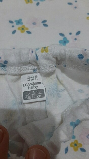 9 Ay Beden beyaz Renk 9 ay kız bebek pijama takımı