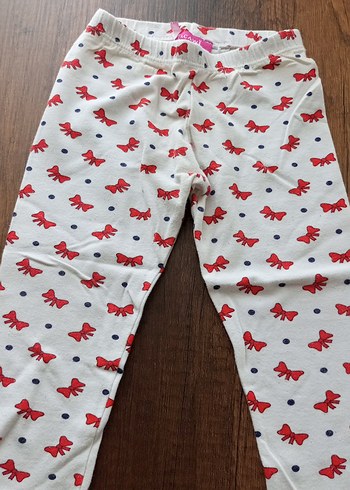 Kız Çocuk Renkli Baskılı Pamuklu Tayt - Görsel 2