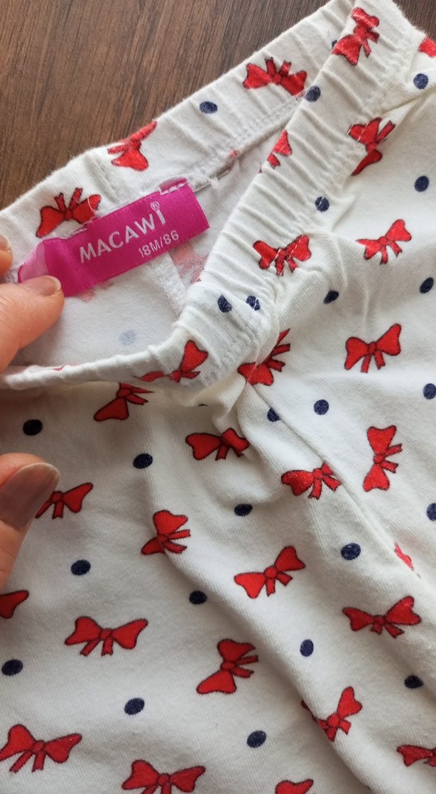 Kız Çocuk Renkli Baskılı Pamuklu Tayt - Görsel 3