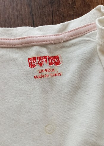 Kız Çocuk Beyaz Baskılı Düğmeli Yelek - Görsel 3