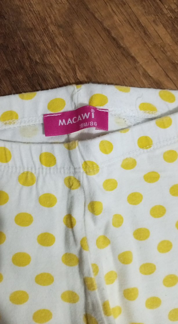 Sarı Puantiyeli Kız Çocuk Tayt - Görsel 2