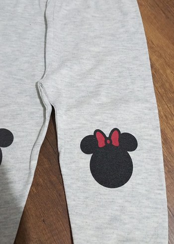 Kız Çocuk Gri Baskılı Düğmeli Tayt - Görsel 2