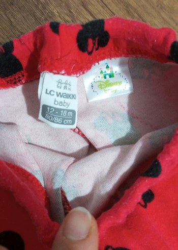 Kız Çocuk Kırmızı Baskılı Triko Tayt - Görsel 3