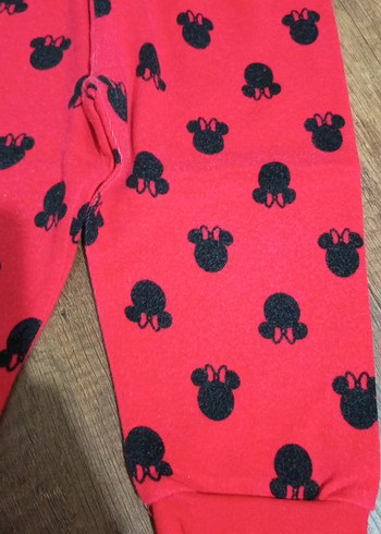 Kız Çocuk Kırmızı Baskılı Triko Tayt - Görsel 2