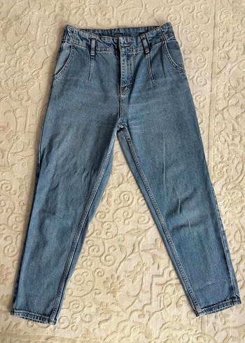 Rahat Kesim Midi Mavi Denim Kadın Jean