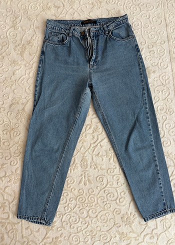 Mavi Loose Fit Midi Kot Pantolon