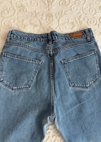 Diğer Mavi Loose Fit Midi Kot Pantolon