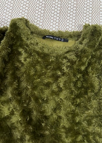 Bershka Kadın Haki Triko Kazak
