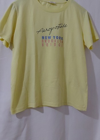 Kadın sarı baskılı tişort - Görsel 2