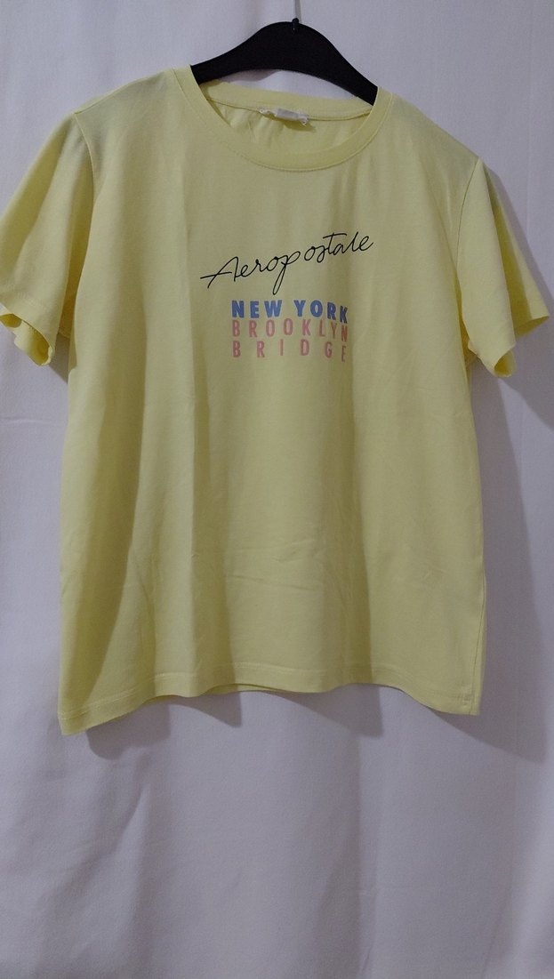 Kadın sarı baskılı tişort - Görsel 2