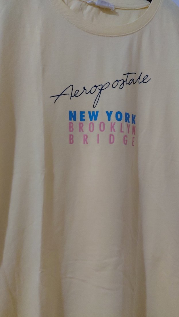 Kadın sarı baskılı tişort - Görsel 3