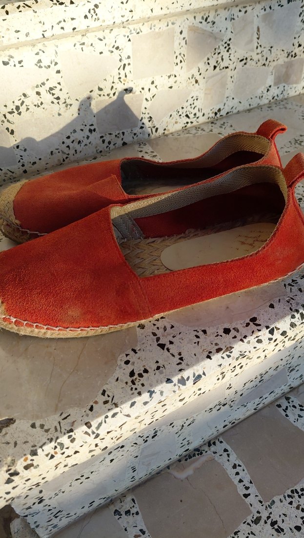 turuncuı Süet Dolgu Topuklu Kadın Espadril - Görsel 3