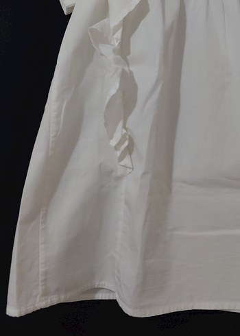 Nakışlı Fırfırlı Kısa Kollu Bohem Bluz - Görsel 2