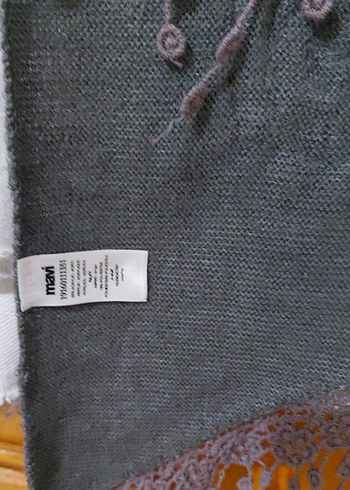 Kadın Gri Süet Bohem Şal - Görsel 6