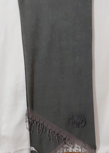 Kadın Gri Süet Bohem Şal - Görsel 3