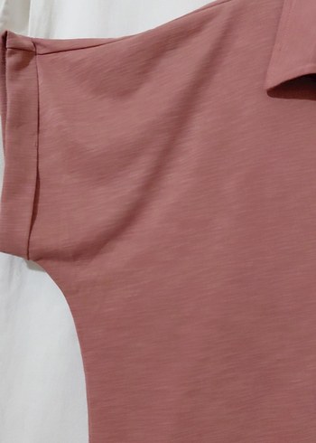 Düğmeli, Kısa Kollu bordo Kadın Gömlek - Görsel 3