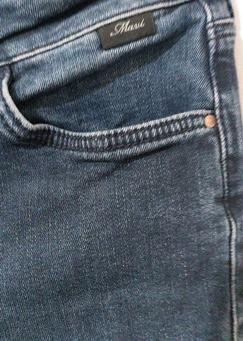 Lacivert Midi Boy Kadın Denim Pantolon - Görsel 3