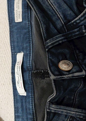 Lacivert Midi Boy Kadın Denim Pantolon - Görsel 5