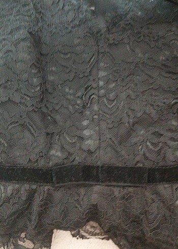 Kadın Siyah Dantel Uzun Kollu Uzun Elbise - Görsel 12