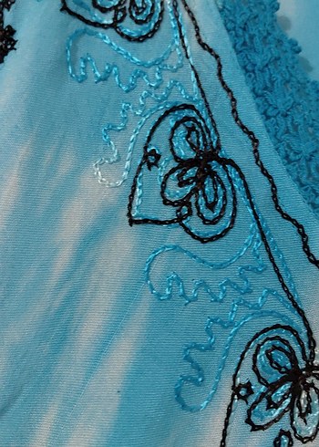 Renkli Batik Desenli Bohem Uzun Elbise - Görsel 7