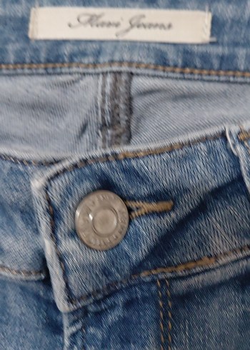 Kadın Mavi Normal Kesim Denim Pantolon - Görsel 5