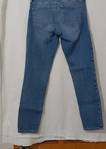 Kadın Mavi Normal Kesim Denim Pantolon - Görsel 6