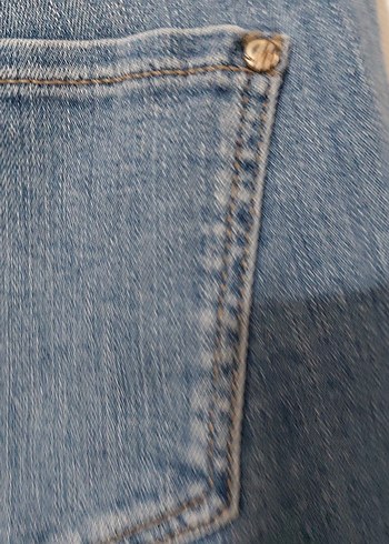 Kadın Mavi Normal Kesim Denim Pantolon - Görsel 8