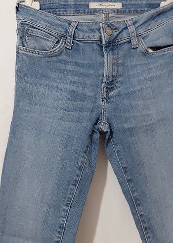 Kadın Mavi Normal Kesim Denim Pantolon - Görsel 4