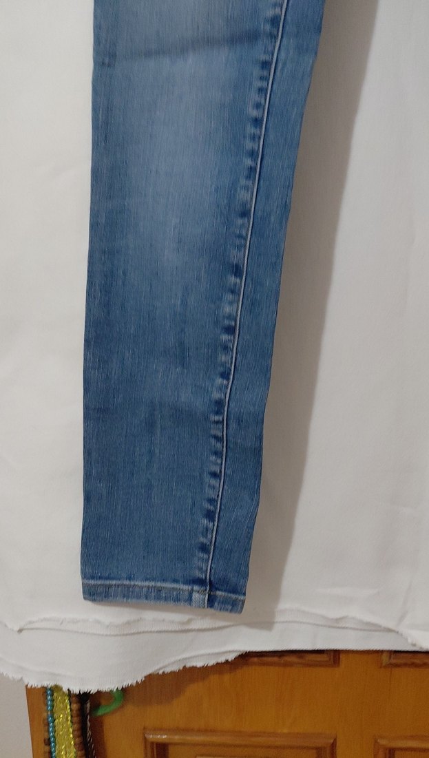 Kadın Mavi Normal Kesim Denim Pantolon - Görsel 2