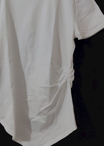 Kadın Beyaz Kısa Kollu Salaş Tişört - Görsel 6