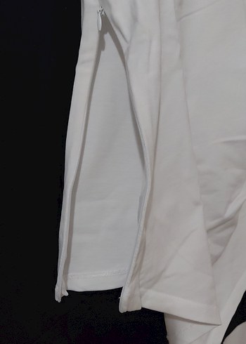 Kadın Beyaz Kısa Kollu Salaş Tişört - Görsel 4