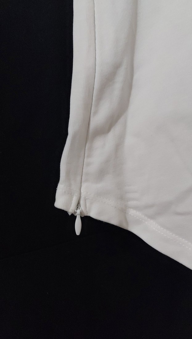 Kadın Beyaz Kısa Kollu Salaş Tişört - Görsel 3