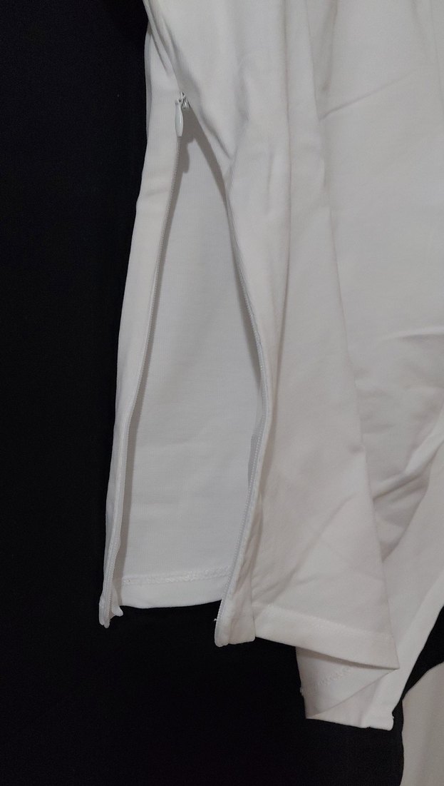 Kadın Beyaz Kısa Kollu Salaş Tişört - Görsel 4