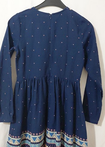 Etnik desenli Renkli Bohem Kız Elbisesi - Görsel 8