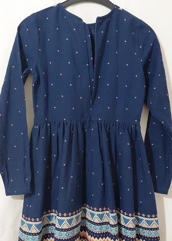 Etnik desenli Renkli Bohem Kız Elbisesi - Görsel 9