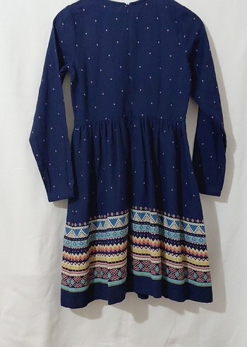 Etnik desenli Renkli Bohem Kız Elbisesi - Görsel 7