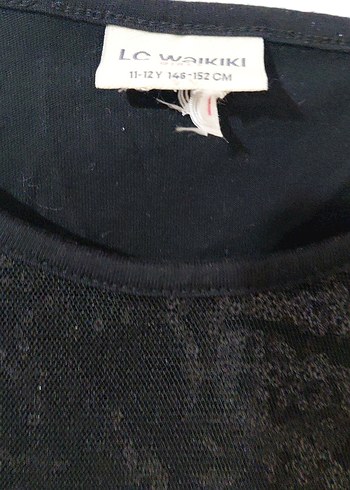 Kız Çocuk Siyah payetli Kolsuz Bluz - Görsel 4