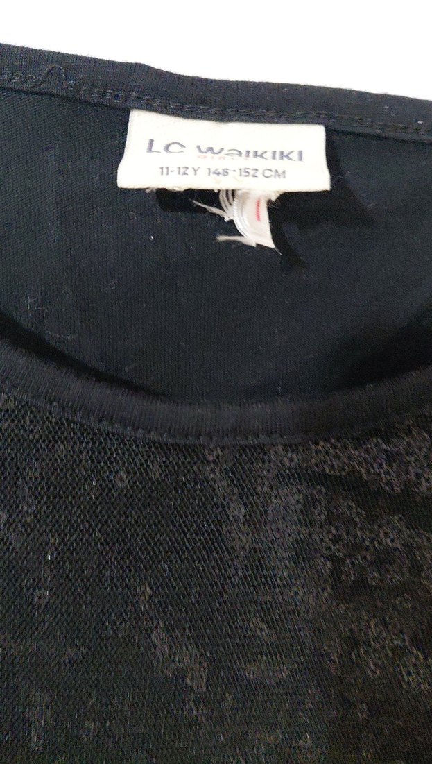 Kız Çocuk Siyah payetli Kolsuz Bluz - Görsel 4