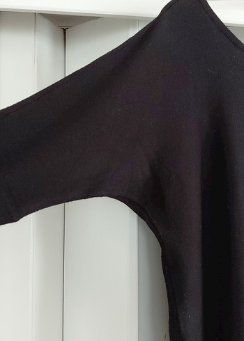 Siyah Kadın Örgü Yün Kazak - Görsel 6