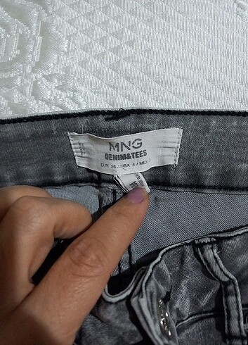 m Beden gri Renk Mango kot pantolon jean
