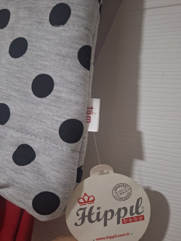 Kız Çocuk Gri Puantiyeli Fermuarlı Yelekli Takım - Görsel 3