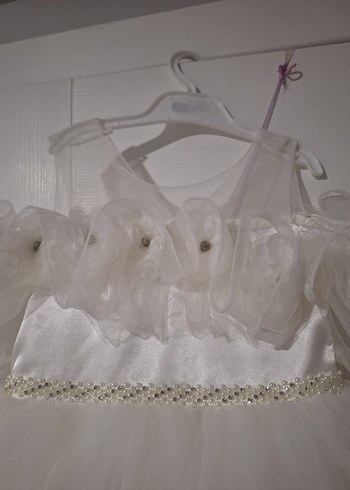 Beyaz Kız Çocuk Abiye - Görsel 3