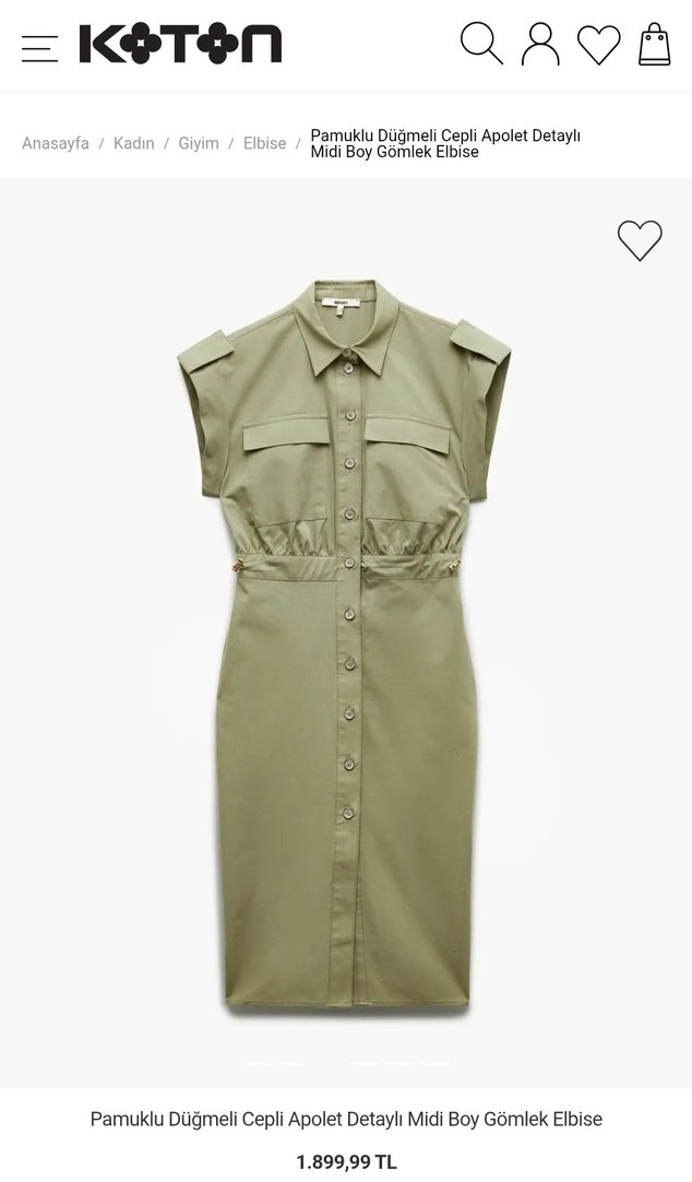 Koton Gömlek Elbise - Görsel 2
