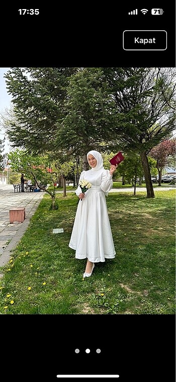 Tesettür nikah elbisesi