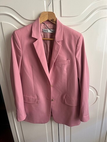 Zara açık pembe Blazer Vatkalı