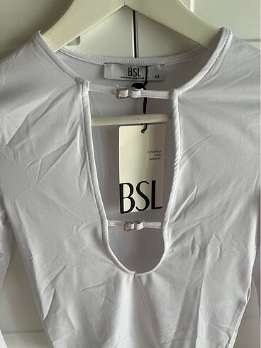 BSL FASHION Ön Dekolteli Esnek Kumaş Bsl Üst