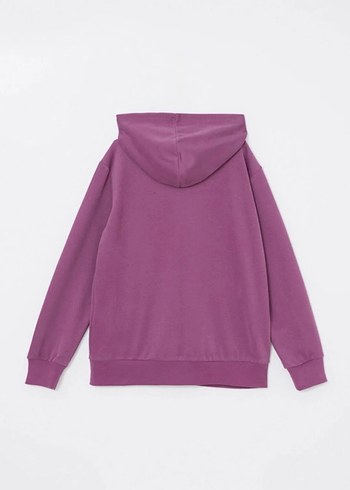 Bershka Mor Kapüşonlu Kadın Sweatshirt