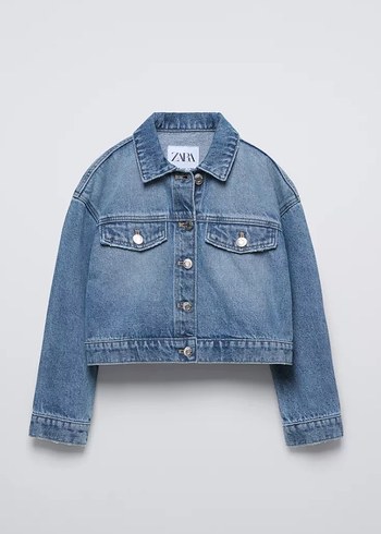 Mavi Düğmeli Kadın Denim Ceket