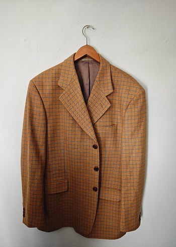 Sarı Vintage Erkek Blazer Ceket
