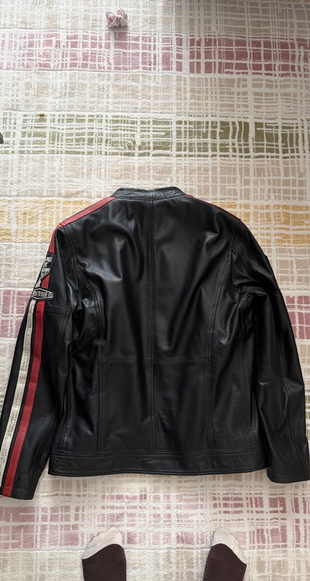 Siyah Erkek Deri Biker Ceket Derimod orijinal ürün - Görsel 4